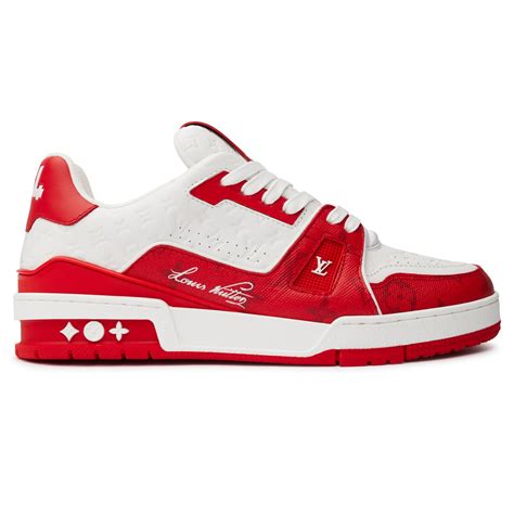 white lv trainer|louis vuitton trainer red white.